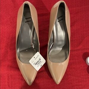 Worthington Tan Stiletto Heels Pointed Toe